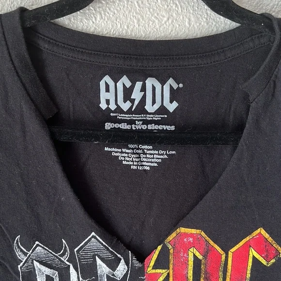 AC/DC Black Band Tee by goodie two sleeves X-Large 100% Cotton - Picture 2 of 8